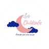 Logo Childsafe : croissant de lune rose et nuages bleu nuit